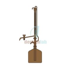 Büret Otomatik, Çift Cam musluklu, Amber, Depolu 50 ml Hacim , 0.10 ml Tolerans