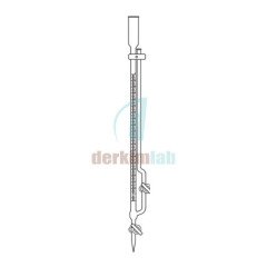 Büret, Mikro, Cam  musluklu 5 ml Hacim, Tolerans 0.02 ml