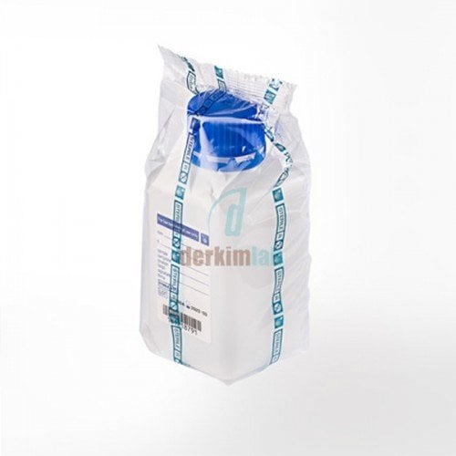 Su Numune Şişesi, HDPE, Dar Boyunlu 1000 ML, Boş, Tek Tek Poşet (1 Ad.)