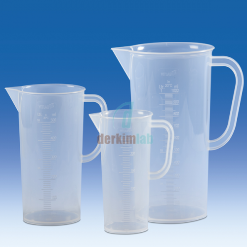 Beher-Kulplu, Plastik (Pp) Mat, Taksimatları, Baskılı 250 ml