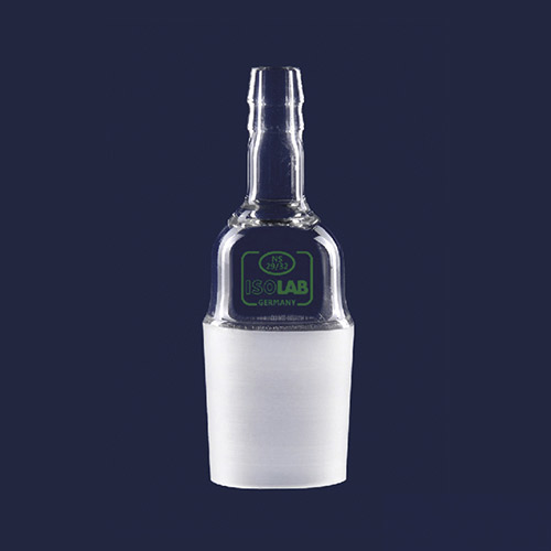Isolab Musluksuz Düz Nozul Adaptör,  Çap 10 mm, Erkek Şilif : NS 29/32