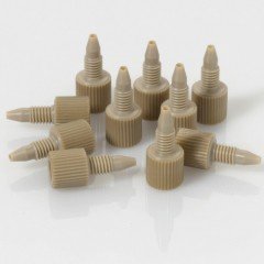 Fingertight One Piece 10-32 PEEK Male Nut/Ferrule for 1/16'' OD Tubing, 10/pk