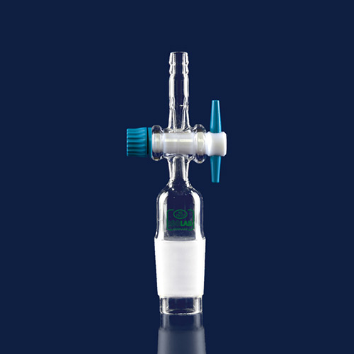 Isolab Düz Musluklu Adaptör, Çap 10 mm, Erkek Şilif : NS 29/32