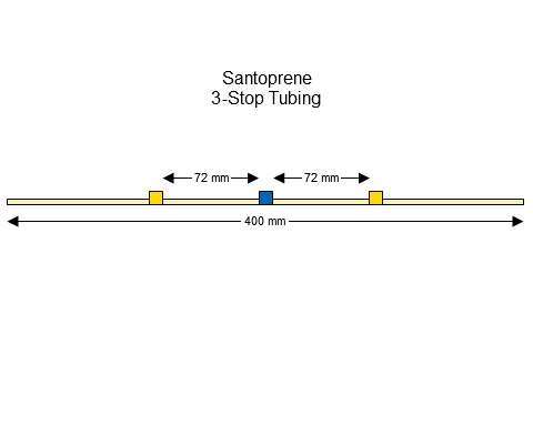 3-Stop Santoprene Yellow/Blue Pump Tubing