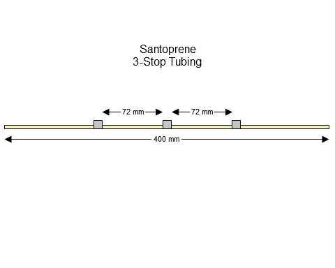 3-stop Santoprene Grey/Grey Pump Tubing