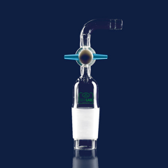 Isolab Düz Musluklu Eğimli  Adaptör, Çap 10 mm, Erkek Şilif : NS 29/32