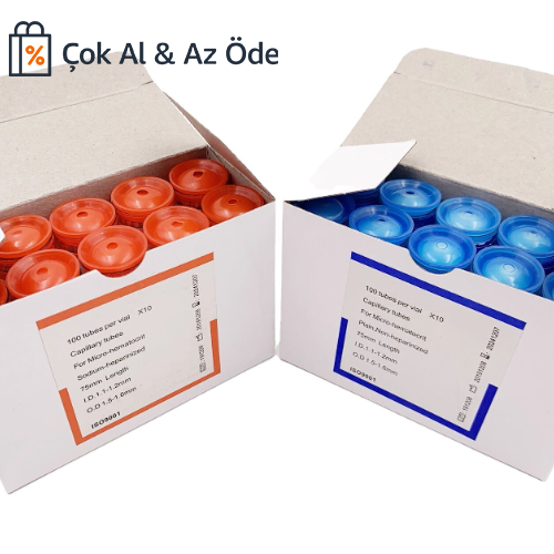 Mikrohematokrit Kapiler Tüp   Heparinsiz 100AD/PAKET- 10PAKET Çok AL & Az Öde