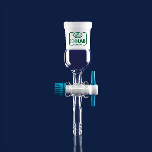 Isolab Düz Musluklu Adaptör, Çap 8 mm, Dişi Şilif : NS 14/23