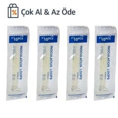 Steril Plastik Öze 1 µl + İğne Uç, Ps, G.Steril, Zip-Lock 20'Li Paket- 50PAKET Çok AL & Az Öde