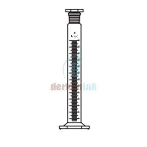 Mezür, Uzun tip, Altıgen tabanlı, Şilifli 10 ml Hacim
