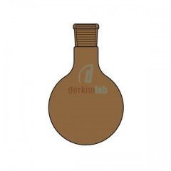 Balon, Tek boyunlu, Amber renk , DY 25 ml Hacim , NS : 14.5/23