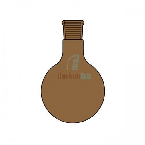 Balon, Tek boyunlu, Amber renk , DY 250 ml Hacim , NS : 29/32