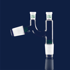 Isolab Claisen Başlıklı Distilasyon Adaptörü, Dişi Şilif(Ler)  : NS 14/23, Erkek Şilif  : NS 29/32, Açılı Erkek Şilif  : NS 29/32