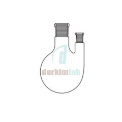 Balon, İki boyunlu , (Dik Boyun) 100 ml Hacim, NS : 14,5/23  - 14,5/23