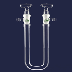 Isolab Kurutma Tüpü, U Şekilli, Musluklu,  Çap 18 mm, Dişi Şilif : NS 19/26, 180 mm