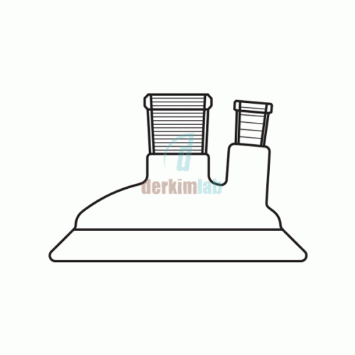 Reaktör için, İki boyunlu kapak 150 Flanş Ölçüsü DN , NS : 29/32  - 29/32