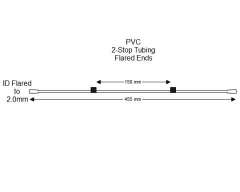 Flared 2-Stop PVC Black-Black Pump Tubing
