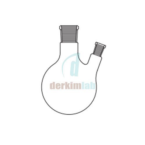 Balon, İki boyunlu , (45? Açılı Boyun) 5000 ml Hacim, NS : 29/32  - 14,5/23