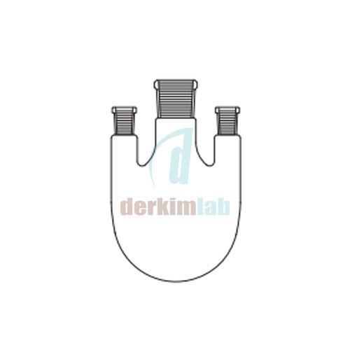 Balon, Üç boyunlu , (Dik Boyun) 250 ml Hacim, NS : 29/32