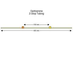 2-stop Santoprene Orange-Yellow Pump Tubing