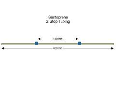2-stop Santoprene Blue-Blue Pump Tubing