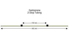 2-stop Santoprene Black-Black Pump Tubing