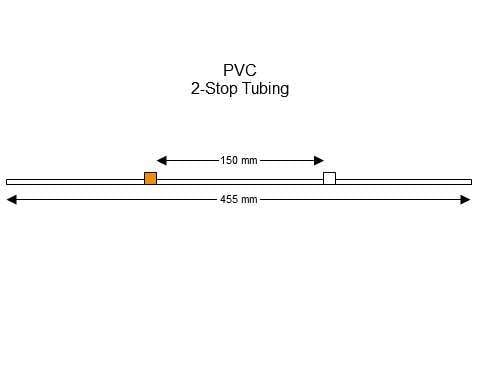 2-stop PVC Orange-White Pump Tubing