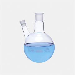 Isolab Balon, Dibi Yuvarlak, 2 Boyunlu, Yan Dişi Şilif, Merkez Boyun : NS 29/32, Yan Dişi Şilif : NS 29/32, 250 ml