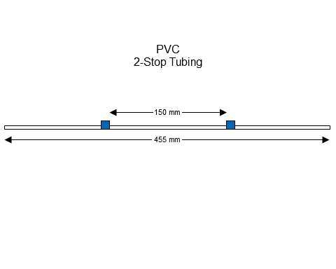 2-stop PVC Blue-Blue Pump Tubing