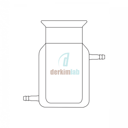 Silindirik reaksiyon kabı, Ceketli 3000 ml Hacim , 100 Flanş Ölçüsü DN , Çap * Boy 135 x 295 mm