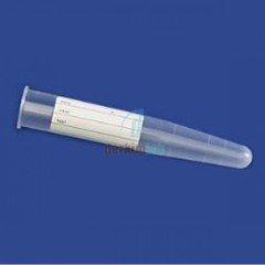 Plastik Test Tüpü, Dibi Konik, Hacim 10 ml, PP, 16X100 mm, Etiketli, 100 Ad.