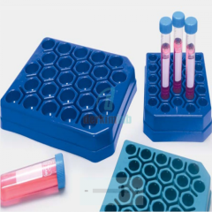 Tüp Standı - P.P - Bas & Bırak Model - 50 ml Tüpler İçin - Mavi