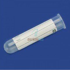 Plastik Test Tüpü, Dibi Yuvarlak, Hacim 3 ml, Ps, 12X56 mm, Etiketli, 500 Ad.