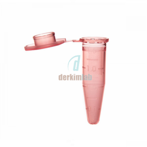 Mikrotüp 1.5 ml, PP, Kapaklı, Pembe, 1000 Lik (1000 Ad./Pk)