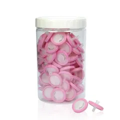 PTFE Hidrofobik Şırınga Filtre - Non Steril 0.22µm - Pembe - 100 Adet