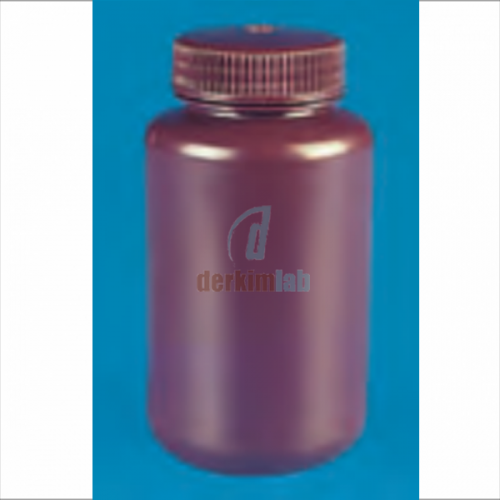 Şişe, HDPE, Amber, Silindirik, Geniş Boyunlu, 2000 mL
