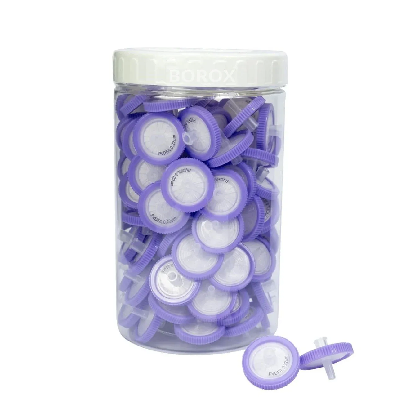 Hidrofilik PVDF Şırınga Filtre - Non Steril 0.22µm - Lila - 100 Adet