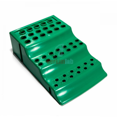 Mikrotüp Sporu, 3 Katlı, Plastik PP, (0,2X24,0.5X14,1.5X12) Yeşil